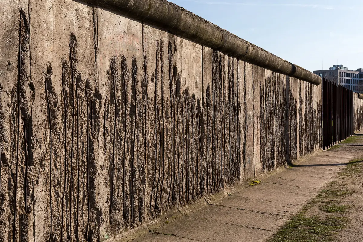 A preserved section of the Berlin Wall at Bernauer Strasse