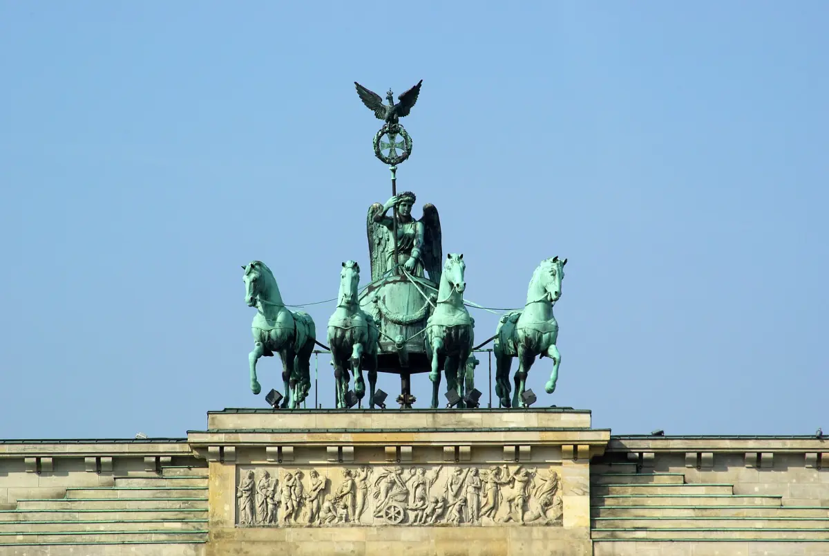 The Quadriga on top of the Brandenburg Gate