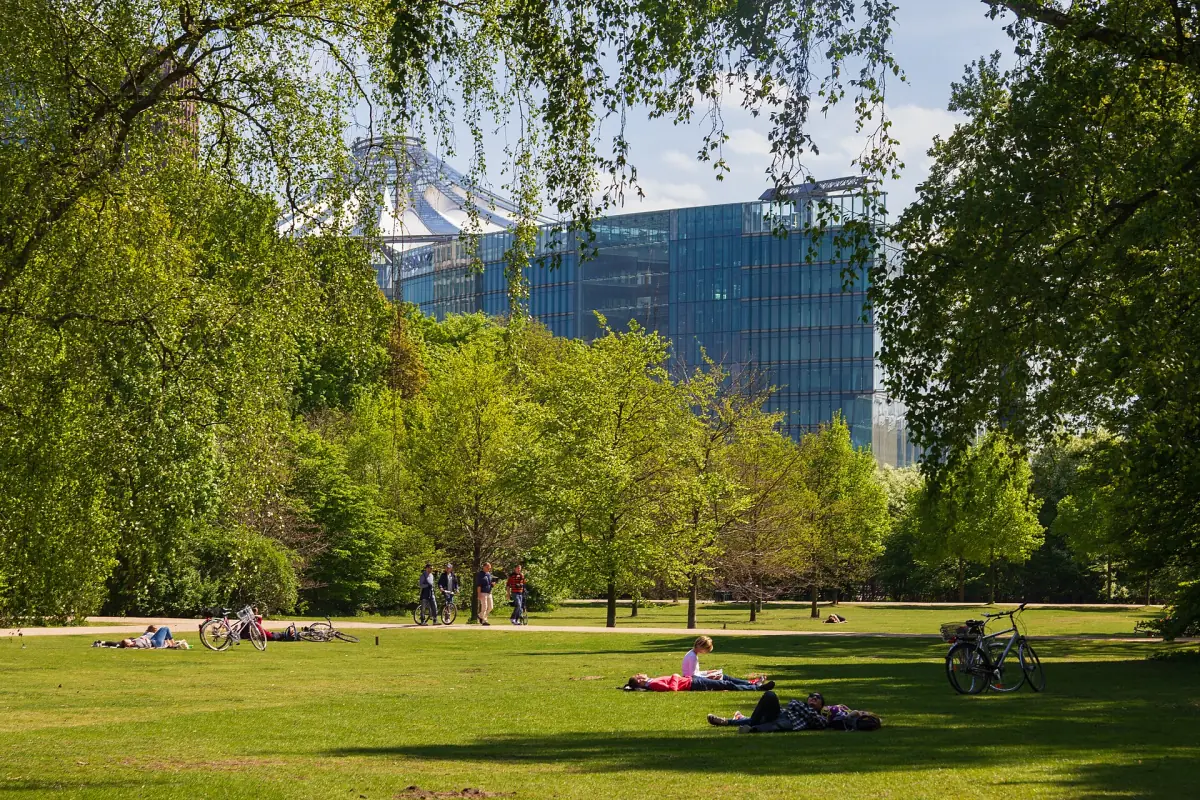 A meadow in the Tiergarten park